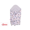 Double-sided baby nest with bow - hedgehogs Gray