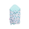 Double-sided baby nest with bow - hedgehogs mint