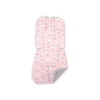 Double-sided Baby Pram Liner Pad Cushion  - ballerinas pink/gray