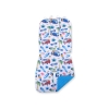 Double-sided Baby Pram Liner Pad Cushion  - bus/ turquoise