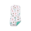 Double-sided Baby Pram Liner Pad Cushion  - foxes beige/mint