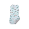 Double-sided Baby Pram Liner Pad Cushion  - mint rabbits/gray