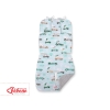Double-sided Baby Pram Liner Pad Cushion  - mint rabbits/gray