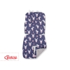 Double-sided Baby Pram Liner Pad Cushion  - rabbits navy blue/gray