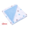 Double-sided Baby Wrap car seat blanket - gray-blau stars