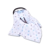 Double-sided Baby Wrap car seat blanket - gray-blau stars