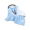 Double-sided Baby Wrap car seat blanket - gray-blau stars