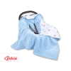 Double-sided Baby Wrap car seat blanket - gray-blau stars