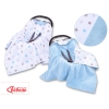 Double-sided Baby Wrap car seat blanket - gray-blau stars
