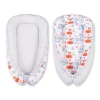 Double-sided Babynest- funny elephants/gray