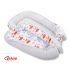 Double-sided Babynest- funny elephants/gray