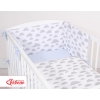 Double-sided bedding set 2-pcs- clouds gray/blue