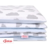 Double-sided bedding set 2-pcs- clouds gray/blue