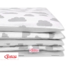 Double-sided bedding set 2-pcs- clouds gray/gray