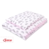 Double-sided bedding set 2-pcs- clouds gray/pink