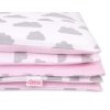 Double-sided bedding set 2-pcs- clouds gray/pink