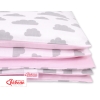 Double-sided bedding set 2-pcs- clouds gray/pink