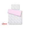 Double-sided bedding set 2-pcs- clouds gray/pink
