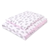 Double-sided bedding set 2-pcs- clouds gray/pink