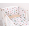 Double-sided bedding set 2-pcs- foxes beige/beige