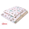 Double-sided bedding set 2-pcs- foxes beige/beige