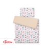 Double-sided bedding set 2-pcs- foxes beige/beige