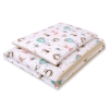 Double-sided bedding set 2-pcs- foxes beige/beige