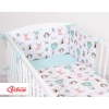 Double-sided bedding set 2-pcs- foxes beige/mint