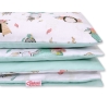 Double-sided bedding set 2-pcs- foxes beige/mint