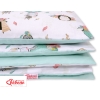 Double-sided bedding set 2-pcs- foxes beige/mint