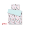 Double-sided bedding set 2-pcs- foxes beige/mint