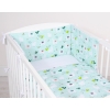Double-sided bedding set 2-pcs- lama mint/white