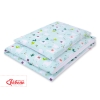 Double-sided bedding set 2-pcs- lama mint/white