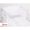 Double-sided bedding set 2-pcs- mini gray stars/gray