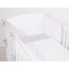 Double-sided bedding set 2-pcs- mini gray stars/gray