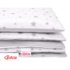 Double-sided bedding set 2-pcs- mini gray stars/gray