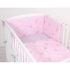 Double-sided bedding set 2-pcs- pink rabbits/Gray