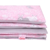 Double-sided bedding set 2-pcs- pink rabbits/Gray