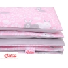 Double-sided bedding set 2-pcs- pink rabbits/Gray