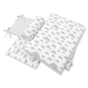 Double-sided bedding set 3-pcs - clouds gray/gray