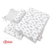 Double-sided bedding set 3-pcs - clouds gray/gray