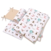Double-sided bedding set 3-pcs - foxes beige/beige
