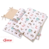 Double-sided bedding set 3-pcs - foxes beige/beige
