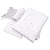 Double-sided bedding set 3-pcs - mini gray stars/gray