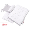 Double-sided bedding set 3-pcs - mini gray stars/gray