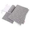 Double-sided bedding set 3-pcs - mini stars white/white