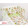 Double-sided bedding set 3-pcs - sloths beige/green