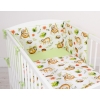 Double-sided bedding set 3-pcs - sloths beige/green