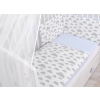 Double-sided bedding set 5-pcs with mosquito-net - clouds gray/blau