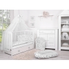 Double-sided bedding set 5-pcs with mosquito-net - clouds gray/gray